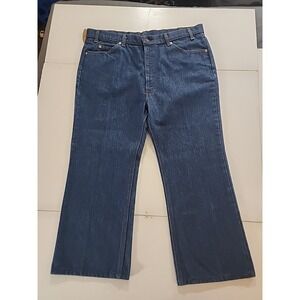 Vtg Levi's 517 Orange Tab Jeans 42x30 Mens Dark Wash Bootcut Made in USA Denim